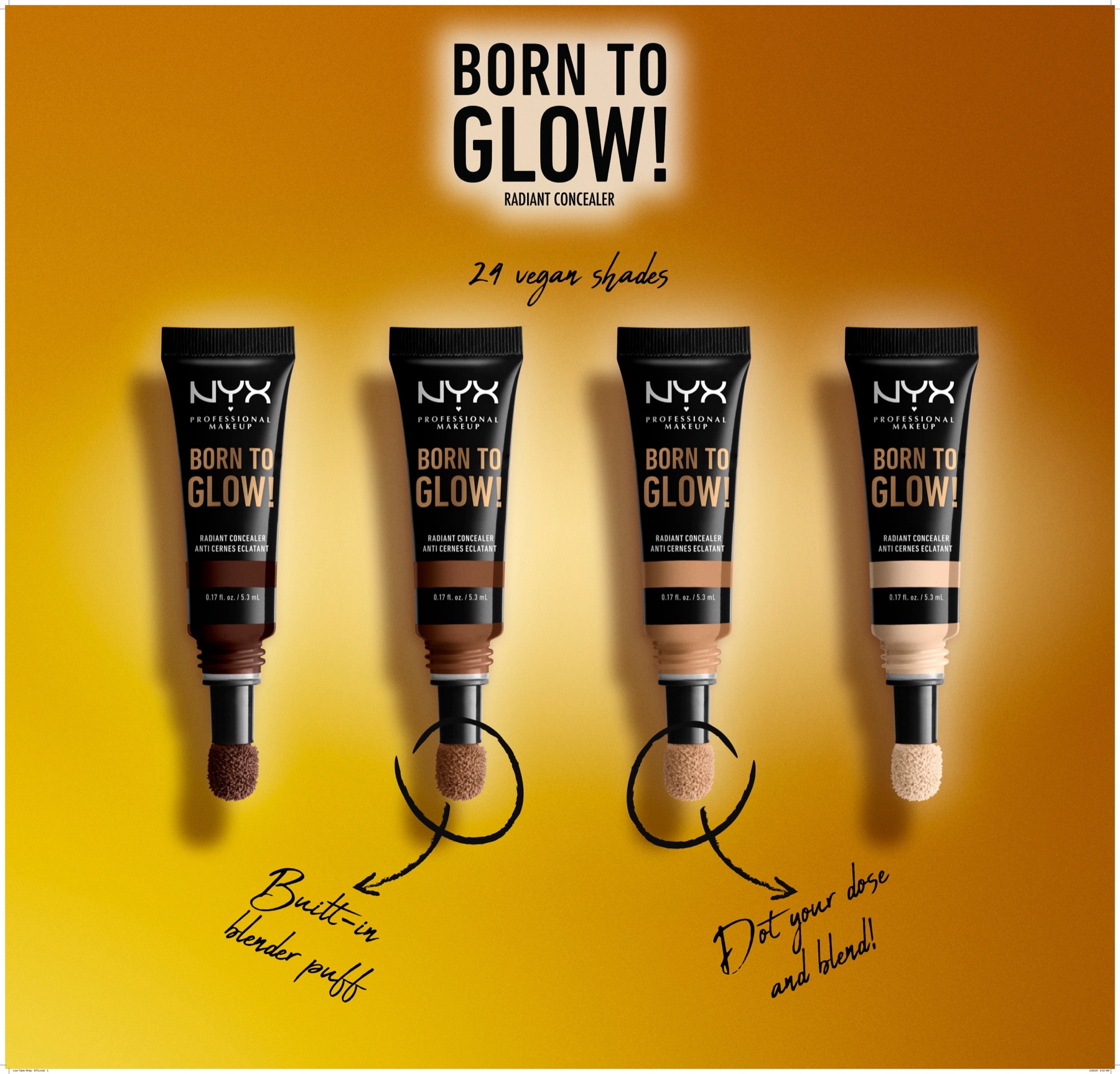 NYX Born to Glow low table wrap