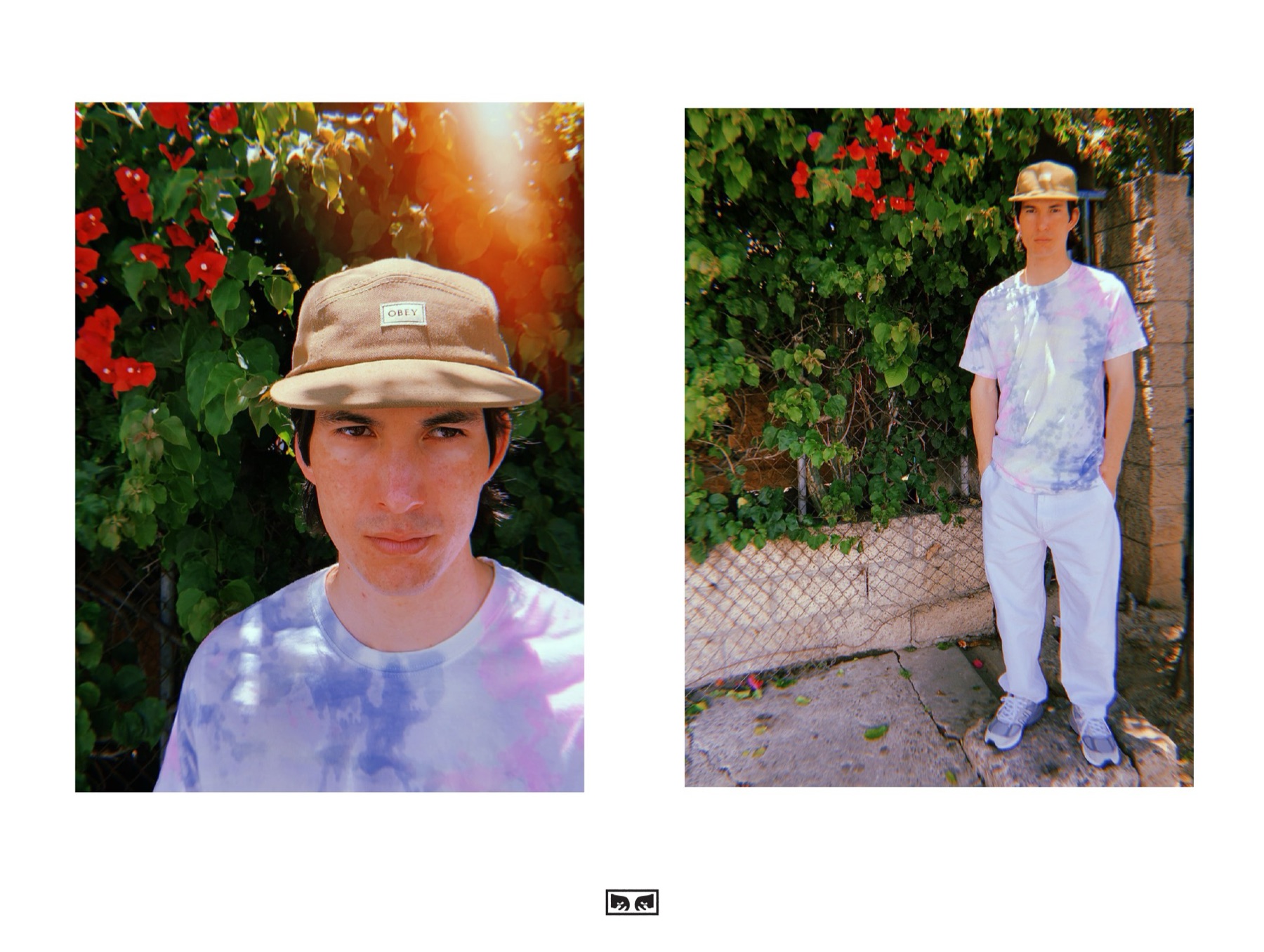 OBEY lookbook botanical portrait spread