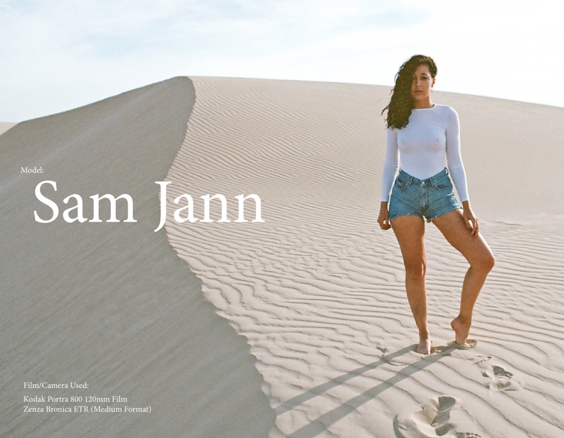 Desert portrait editorial opening layout