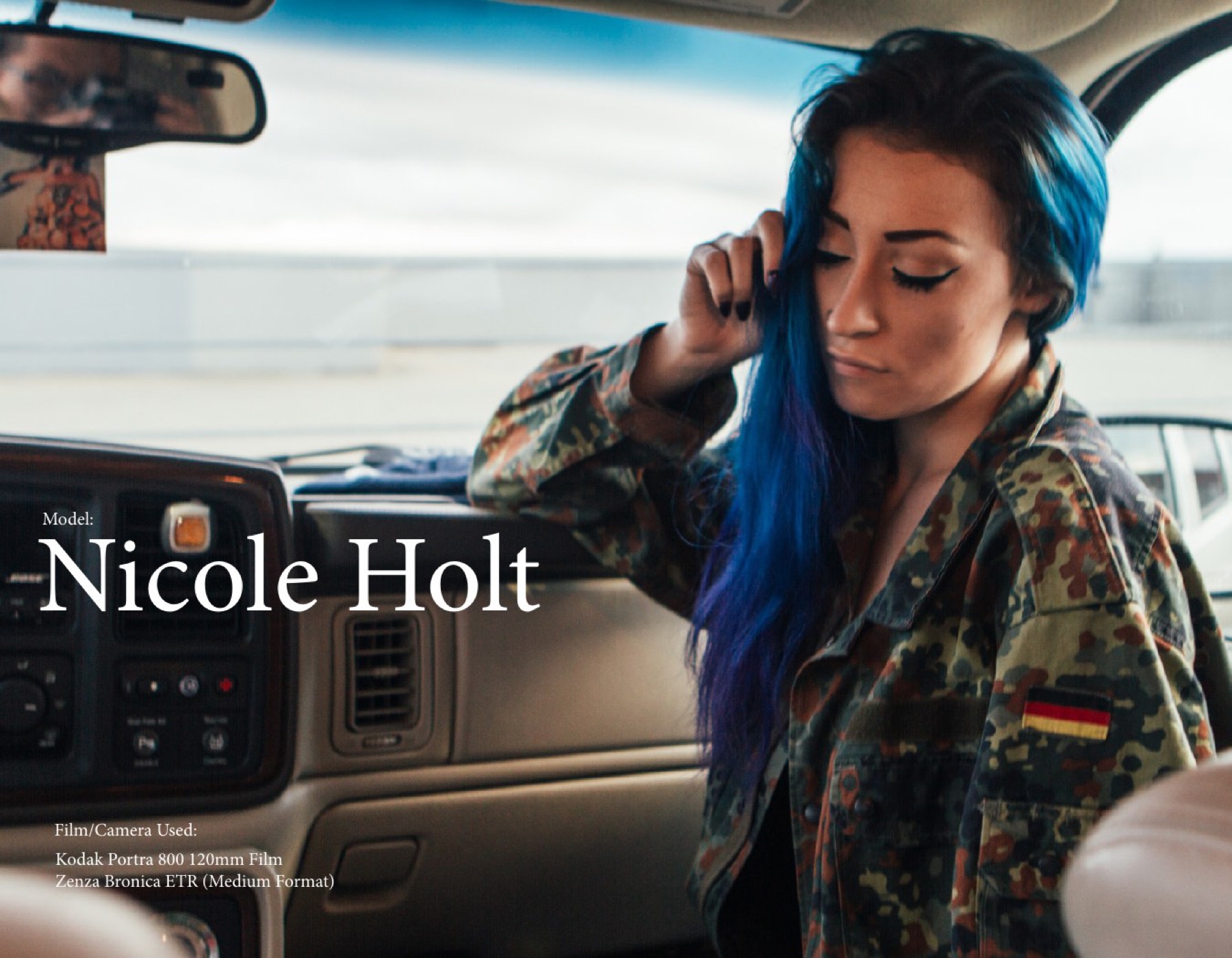 Automotive portrait editorial cover