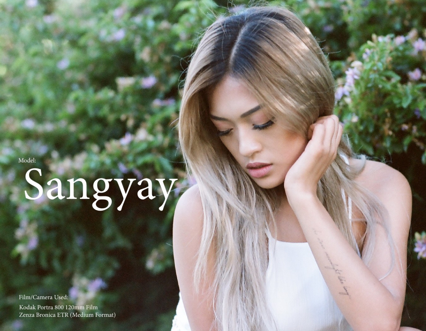 Portrait editorial cover for Sangvay