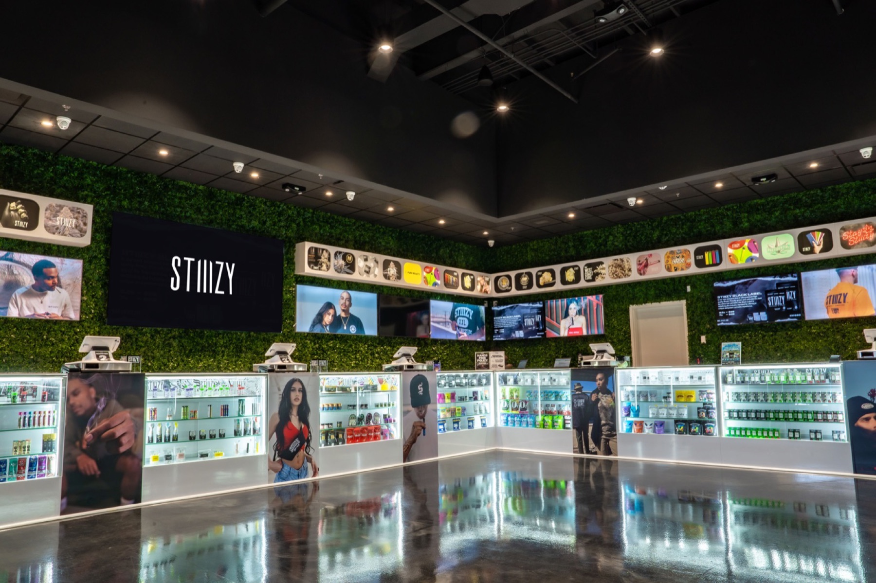 Wide view of STIIIZY retail interior